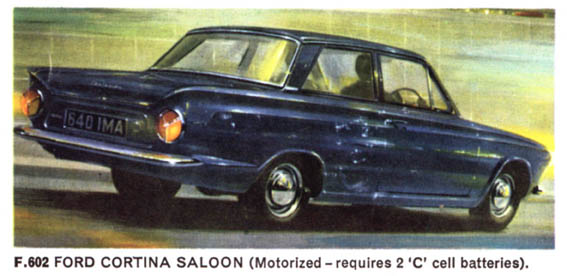 F602 FORD CORTINA SALOON on a 1970 FROG catalog