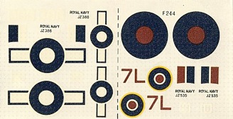 1/72 TBF Avenger decal of FROG kit