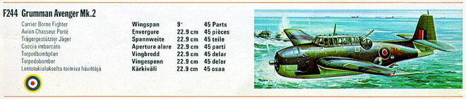 F244 Grumman Avenger Mk.2 on a FROG catalog