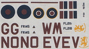 FROG 1/72 N.A. Mitchell Mk.II decal