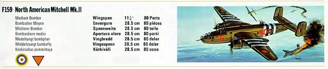 F159 North American Mitchell Mk.II on a FROG catalog