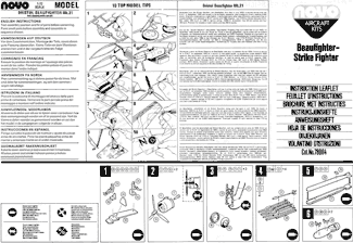 NOVO 1/72 Beaufighter Mk. XXI instruction sheet