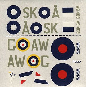 1/72 Bristol Beaufort Mk.II/Mk.VIII decal of NOVO kit