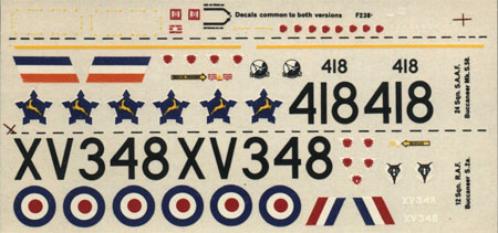 NOVO 1/72 Hawker Siddeley Bucaneer Mk.2A/50 - decal