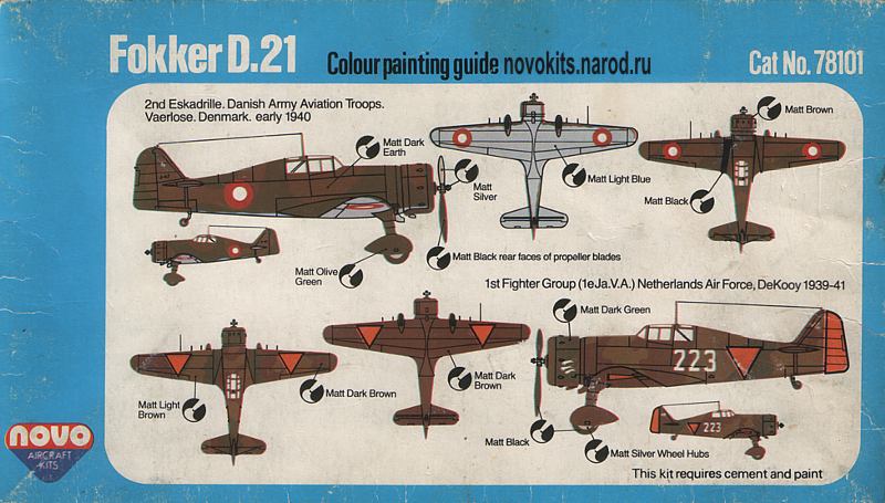 1/72 Fokker D.21 модель НОВО