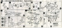FROG 1/72 Gloster Gladiator Mk.II - instruction sheet