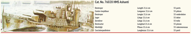 Cat. No. 76028 HMS Ashanti - NOVO Catalog