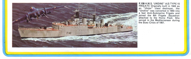 HMS Undine in FROG 1970 catalog