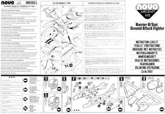 NOVO 1/72 Hawker Harrier GR.1 - Instruction leaflet