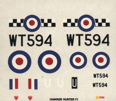 Hunter F. Mk.I - decal sheet