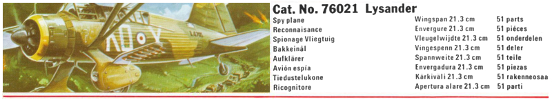 Cat. No. 76021 Lysander - Novo catalog