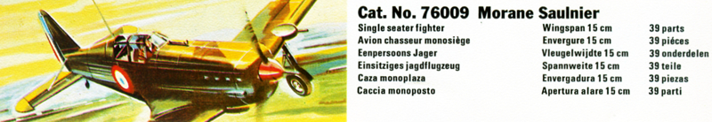 Cat. No. 76009 Morane Saulnier - NOVO 1978 Catalog