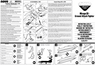 Instruction Leaflet - NOVO 1/72 Mirage III E/O