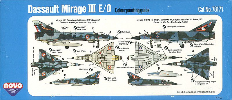 NOVO 1/72 Dassault Mirage III E/O