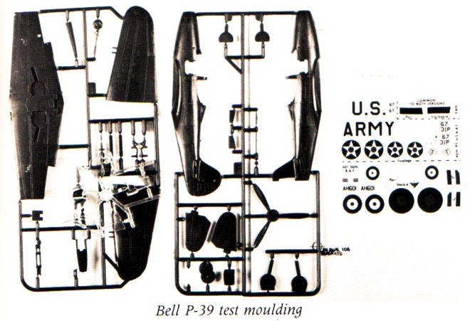 Пробные отливки и декаль FROG 1/72 P-39