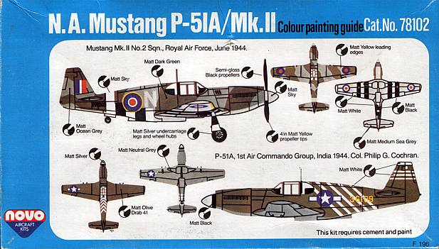 1/72 N.A. Mustang P-51A/Mk.II коробка отпечатанная в Финляндии для модели НОВО