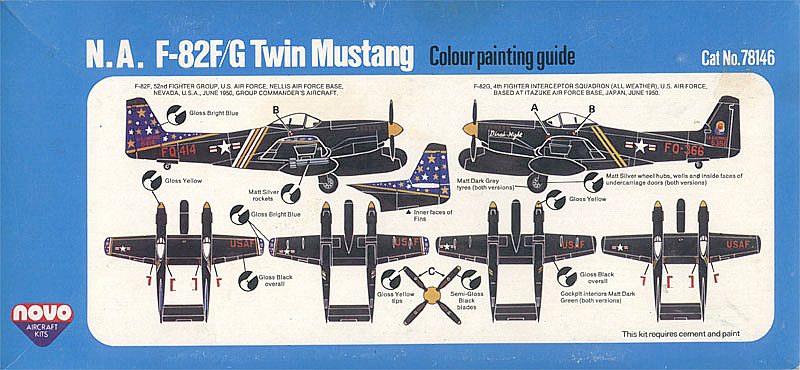 NOVO 1/72 North American F-82F/G Twin Mustang