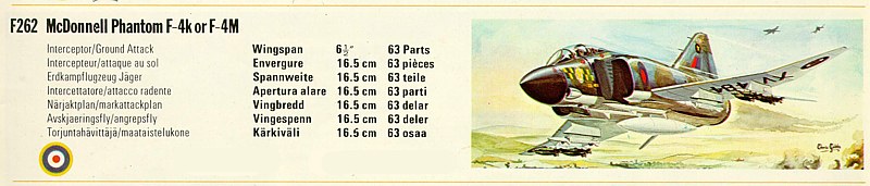 F262 McDonell Phantom F-4K or F4-M on a FROG catalog