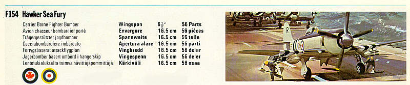 F154 Hawker Sea Fury in a FROG catalog