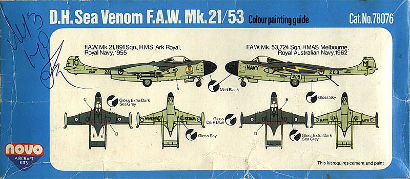 NOVO 1/72 Sea Venom F.A.W. Mk.21/53