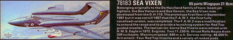 HS Sea Vixen FAW.2 in a NOVO 1980 Catalog