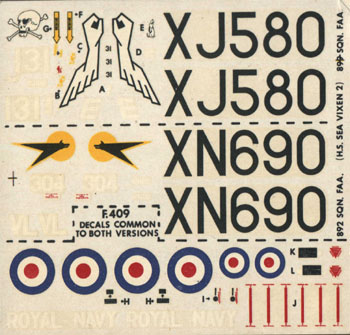 NOVO 1/72 Hawker Siddeley Sea Vixen F.A.W.2  - decal