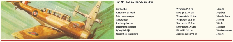 Cat. No. 76026 Blackburn Skua - NOVO Catalog