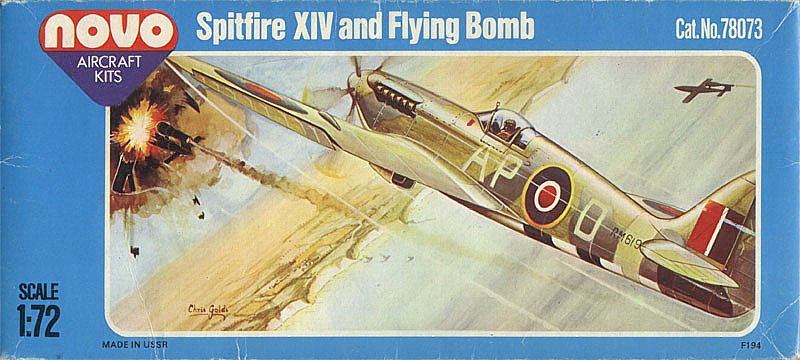 1/72 Supermarine Spitfire F. Mk.XIV and V1 flying bomb - NOVO kit