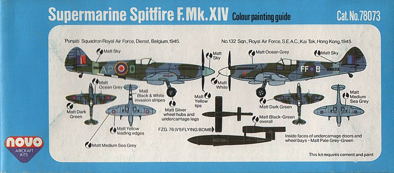 NOVO 1/72 Supermarine Spitfire F. Mk.XIV and V1 flying bomb