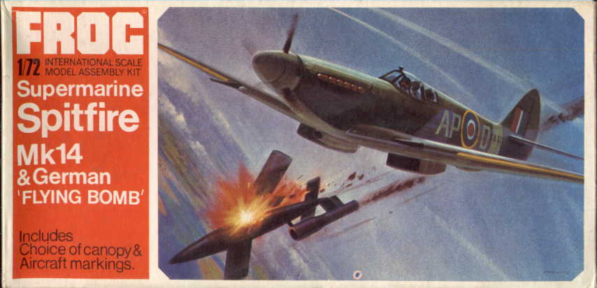 FROG 1/72 Supermarine Spitfire F. Mk.XIV & German flying bomb