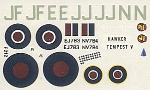 NOVO 1/72 HawkerTempest Mk.V decal