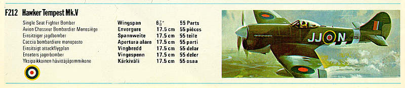 F212 Tempest Mk.V on a FROG catalog