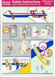 Safety Instructions - Super VC-10 of British Airways