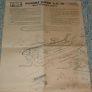FROG 1/144 Super VC-10 - instruction sheet