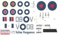 Eastern Express 1/72 Vengeance decal sheet