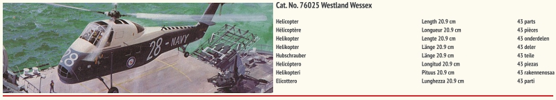 Cat. No. 76025 Westland Wessex - NOVO Catalog
